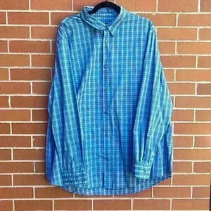 Via Europa extra extra large men’s blue patterned dress shirt